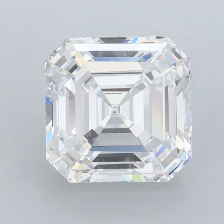 1.95 Carat Asscher Shaped, Ideal Cut, E Color, FL Clarity, IGI Certified Lab Grown Diamond