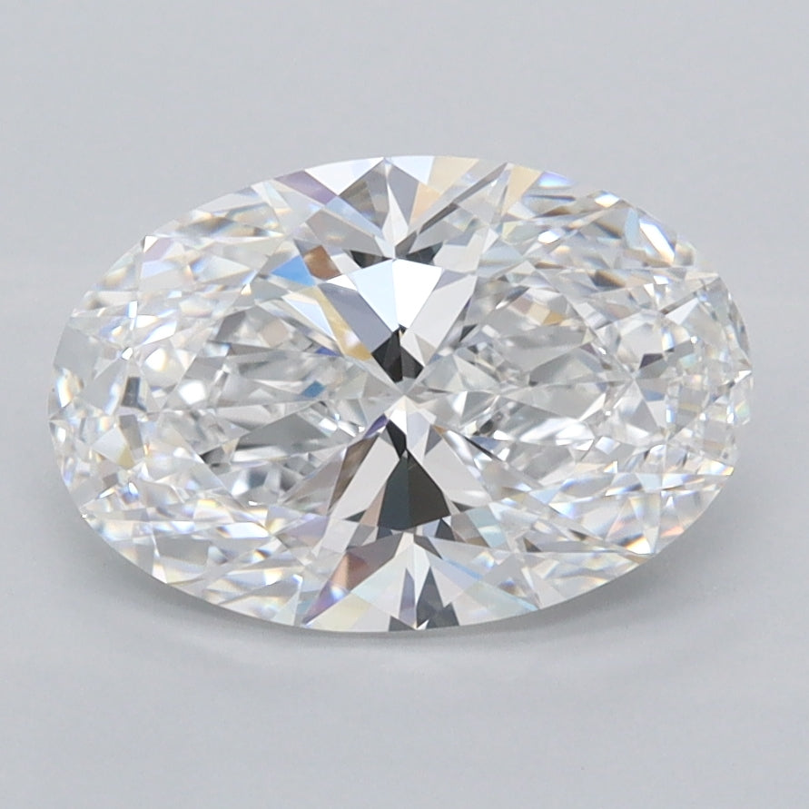 2.07 Carat Oval Shaped, Ideal Cut, D Color, FL Clarity, IGI Certified Lab Grown Diamond