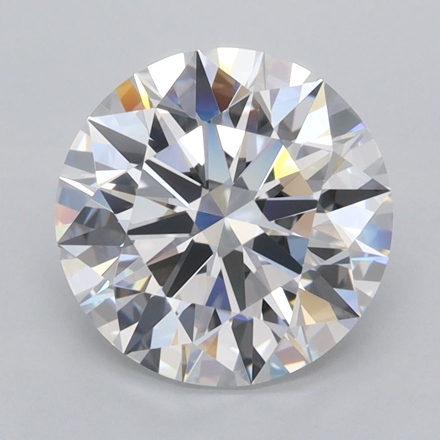 2.72 Carat Round Shaped, Ideal Cut, D Color, FL Clarity, IGI Certified Lab Grown Diamond