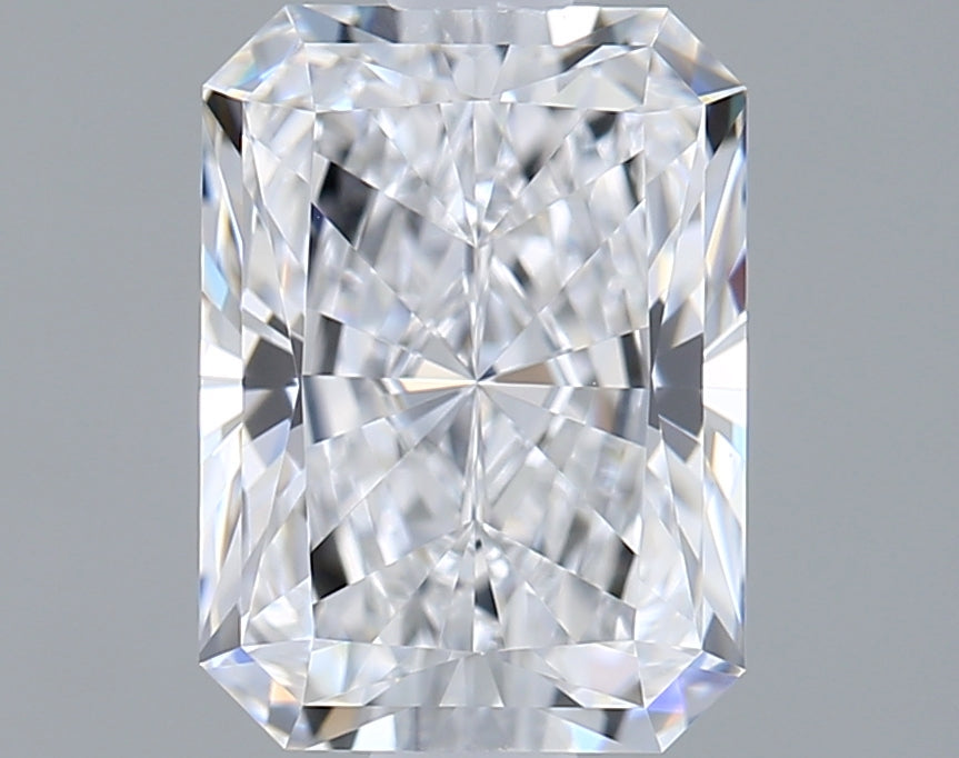 1.57 Carat Radiant Shaped, Ideal Cut, D Color, VVS1 Clarity, IGI Certified Lab Grown Diamond