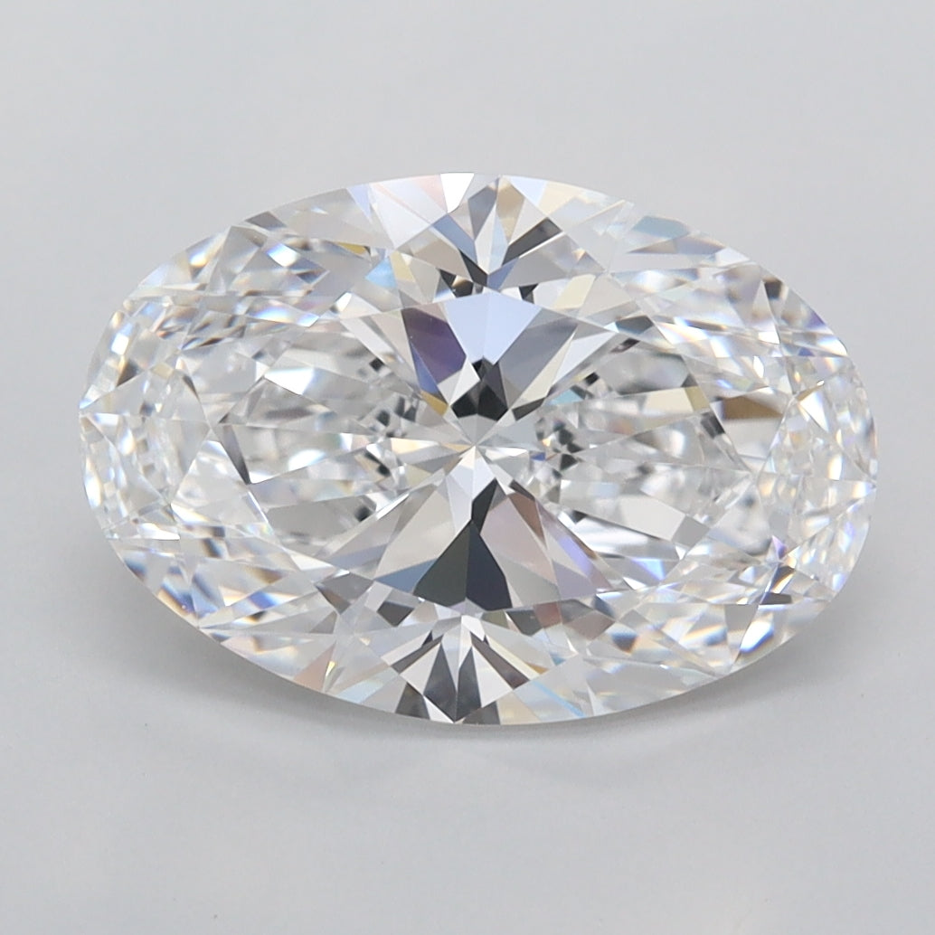 3.10 Carat Oval Shaped, Ideal Cut, D Color, FL Clarity, IGI Certified Lab Grown Diamond