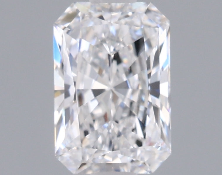 0.98 Carat Radiant Shaped, Ideal Cut, D Color, VVS2 Clarity, IGI Certified Lab Grown Diamond