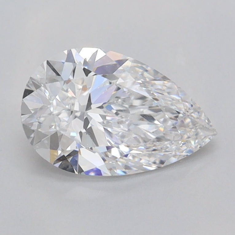 1.05 Carat Pear Shaped, Ideal Cut, D Color, FL Clarity, IGI Certified Lab Grown Diamond