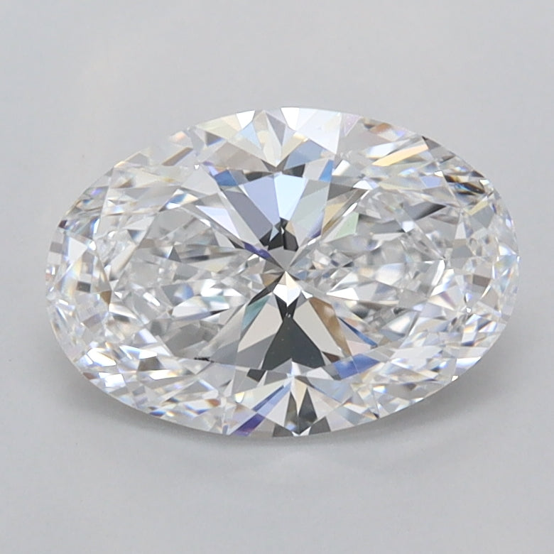 1.42 Carat Oval Shaped, Ideal Cut, D Color, FL Clarity, IGI Certified Lab Grown Diamond