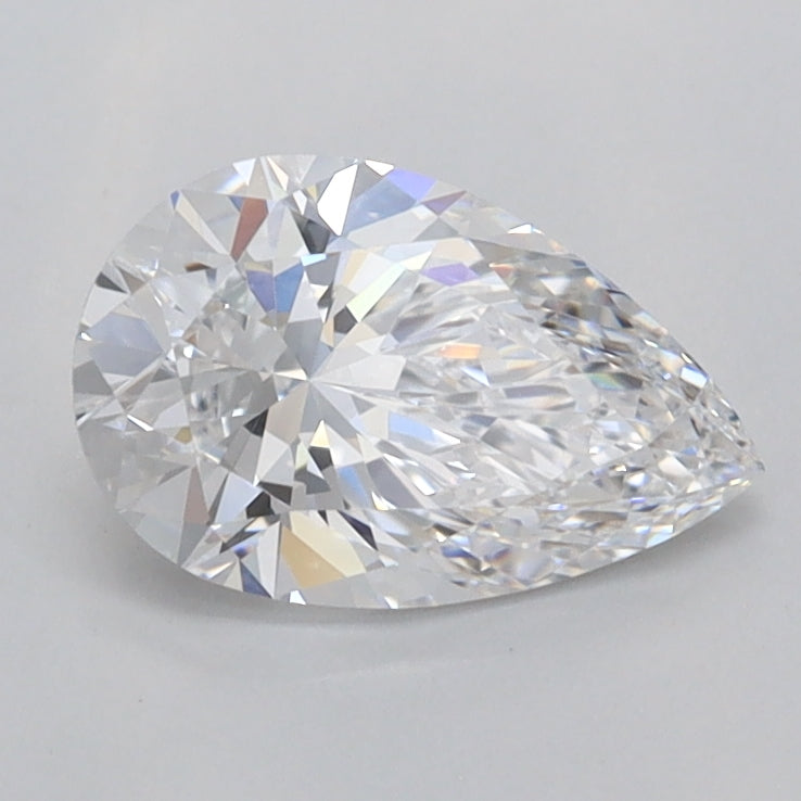 1.01 Carat Pear Shaped, Ideal Cut, D Color, FL Clarity, IGI Certified Lab Grown Diamond