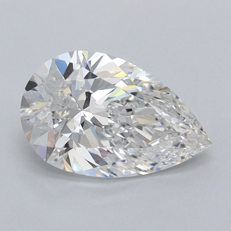 0.93 Carat Pear Shaped, Excellent Cut, D Color, VVS1 Clarity, IGI Certified Lab Grown Diamond