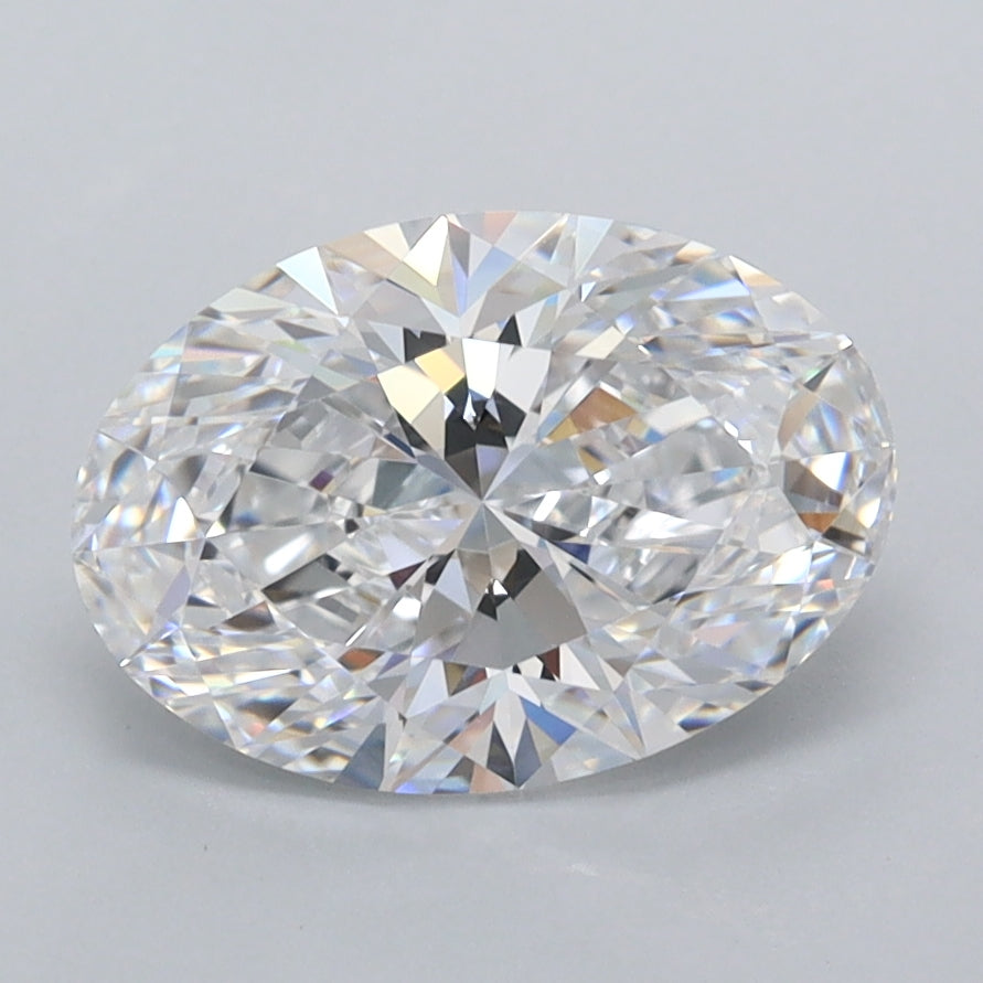 2.01 Carat Oval Shaped, Ideal Cut, D Color, FL Clarity, IGI Certified Lab Grown Diamond