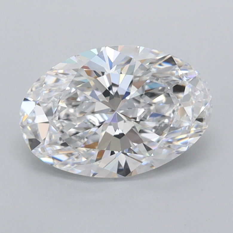1.26 Carat Oval Shaped, Ideal Cut, D Color, FL Clarity, IGI Certified Lab Grown Diamond