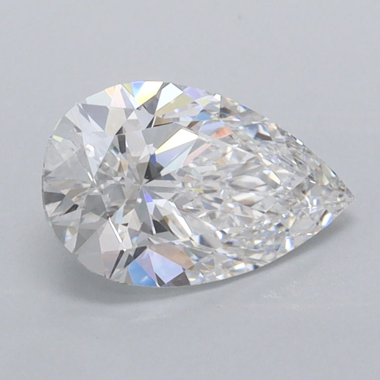 1.02 Carat Pear Shaped, Ideal Cut, D Color, VVS1 Clarity, IGI Certified Lab Grown Diamond