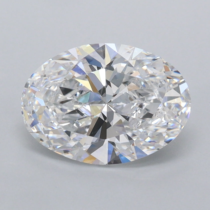 1.54 Carat Oval Shaped, Ideal Cut, D Color, FL Clarity, IGI Certified Lab Grown Diamond