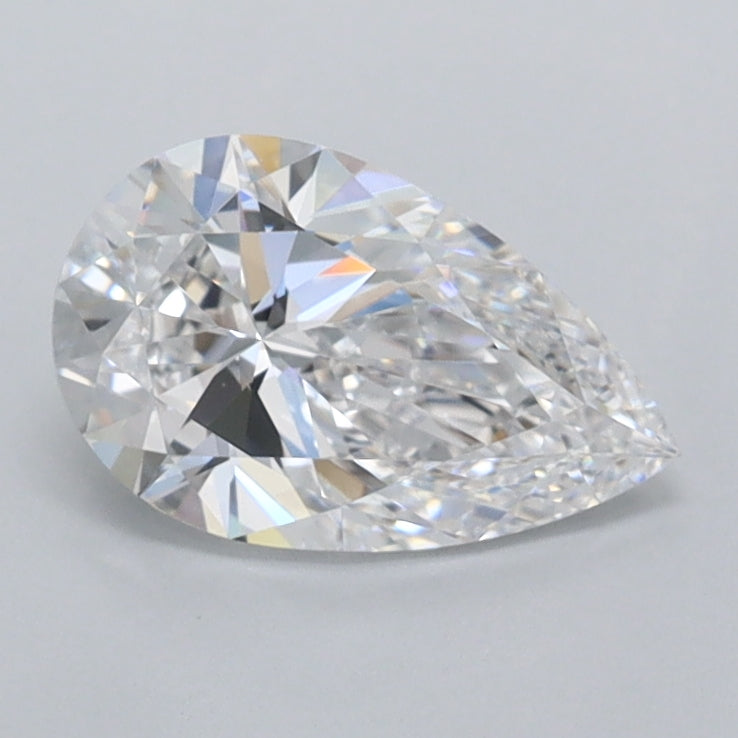 0.94 Carat Pear Shaped, Ideal Cut, D Color, FL Clarity, IGI Certified Lab Grown Diamond
