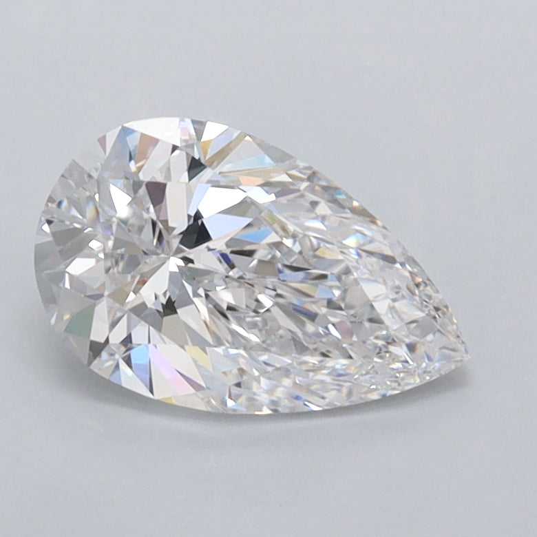 1.01 Carat Pear Shaped, Excellent Cut, D Color, FL Clarity, IGI Certified Lab Grown Diamond