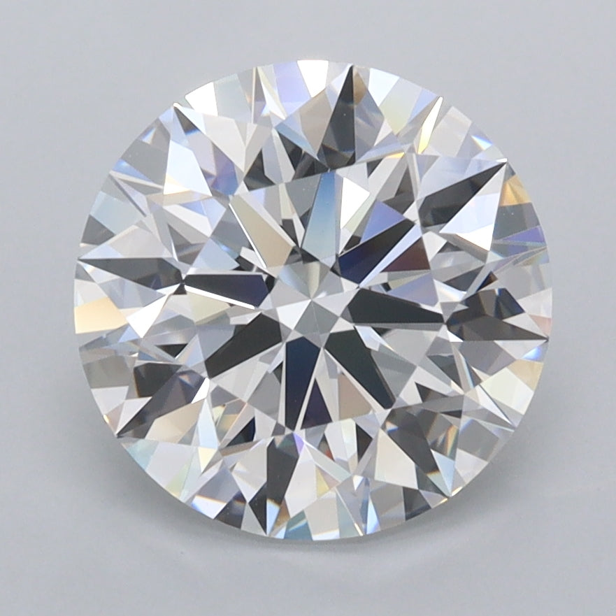 3.02 Carat Round Shaped, Ideal Cut, D Color, FL Clarity, IGI Certified Lab Grown Diamond