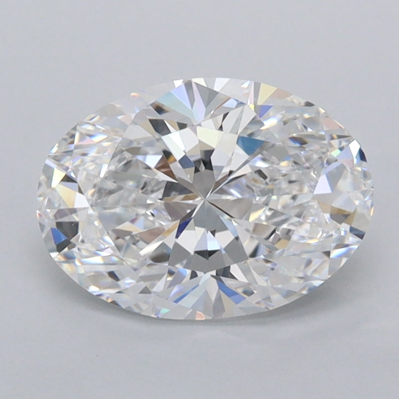 1.56 Carat Oval Shaped, Ideal Cut, D Color, FL Clarity, IGI Certified Lab Grown Diamond