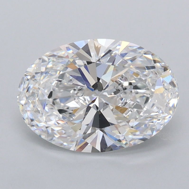 1.50 Carat Oval Shaped, Ideal Cut, D Color, FL Clarity, IGI Certified Lab Grown Diamond