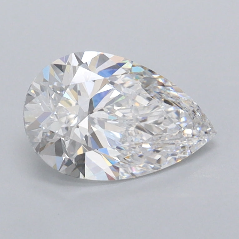 1.00 Carat Pear Shaped, Ideal Cut, D Color, VVS1 Clarity, IGI Certified Lab Grown Diamond