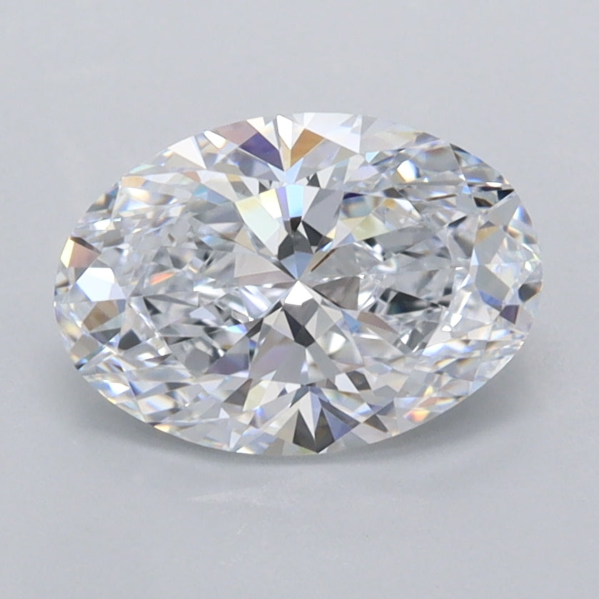 1.45 Carat Oval Shaped, Ideal Cut, D Color, FL Clarity, IGI Certified Lab Grown Diamond