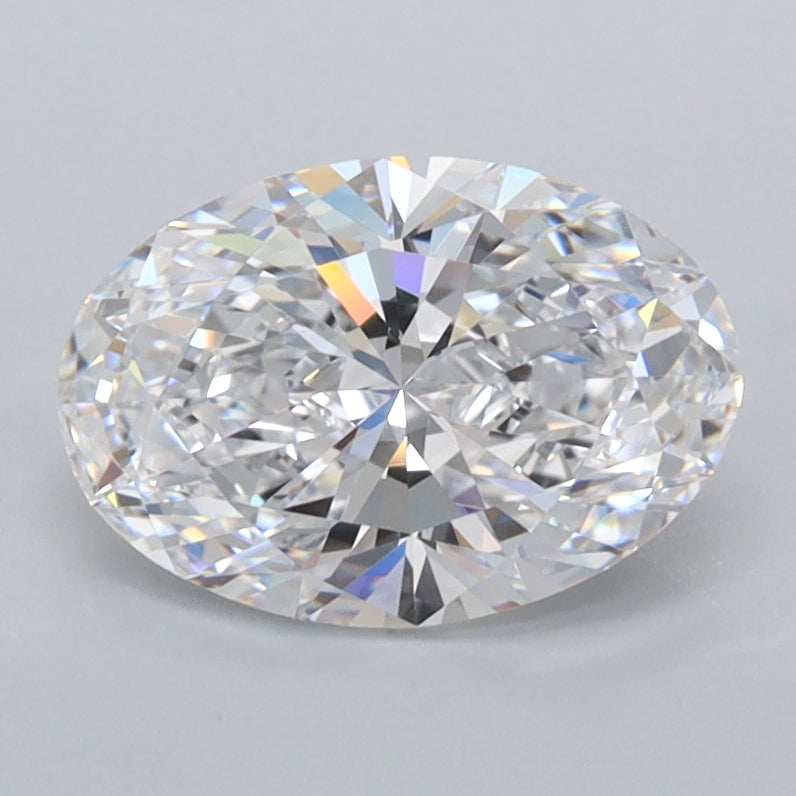1.49 Carat Oval Shaped, Ideal Cut, D Color, FL Clarity, IGI Certified Lab Grown Diamond