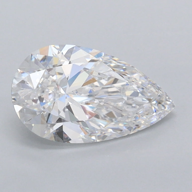 0.94 Carat Pear Shaped, Ideal Cut, D Color, FL Clarity, IGI Certified Lab Grown Diamond