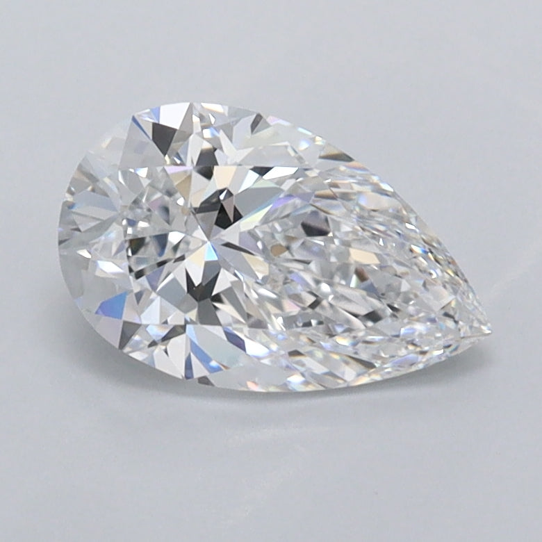 1.00 Carat Pear Shaped, Ideal Cut, D Color, FL Clarity, IGI Certified Lab Grown Diamond