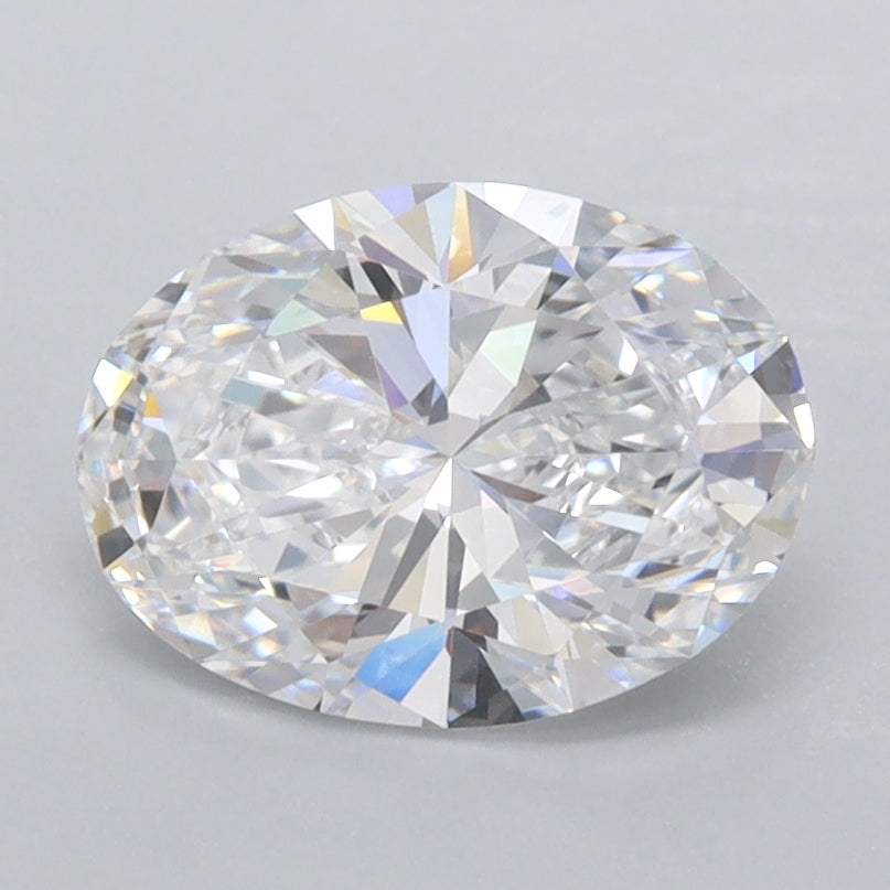 1.55 Carat Oval Shaped, Ideal Cut, D Color, FL Clarity, IGI Certified Lab Grown Diamond