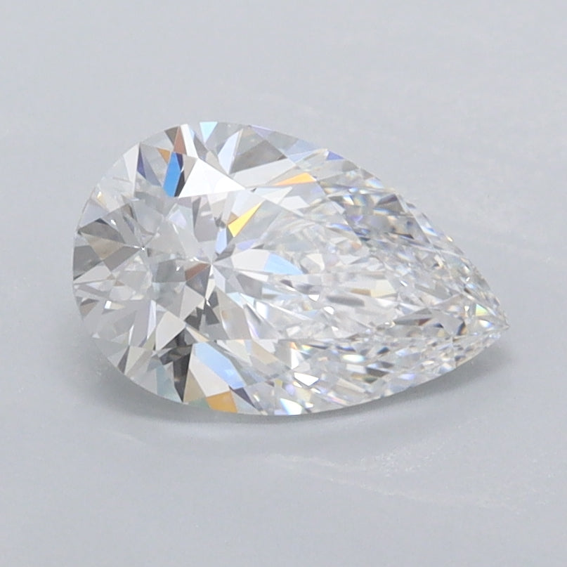 1.03 Carat Pear Shaped, Excellent Cut, D Color, FL Clarity, IGI Certified Lab Grown Diamond