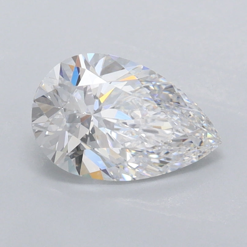 1.04 Carat Pear Shaped, Ideal Cut, D Color, FL Clarity, IGI Certified Lab Grown Diamond