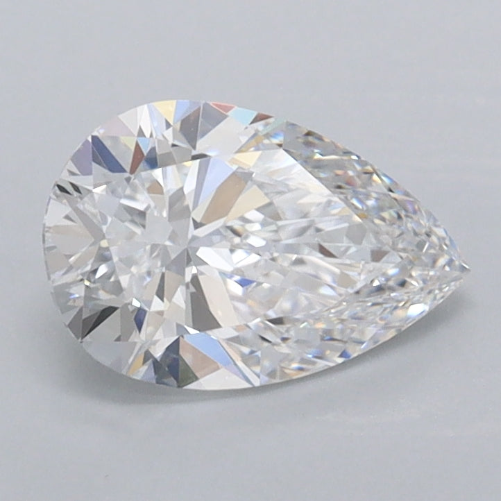 1.02 Carat Pear Shaped, Ideal Cut, D Color, FL Clarity, IGI Certified Lab Grown Diamond