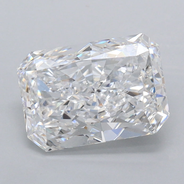 1.51 Carat Radiant Shaped, Excellent Cut, D Color, FL Clarity, IGI Certified Lab Grown Diamond