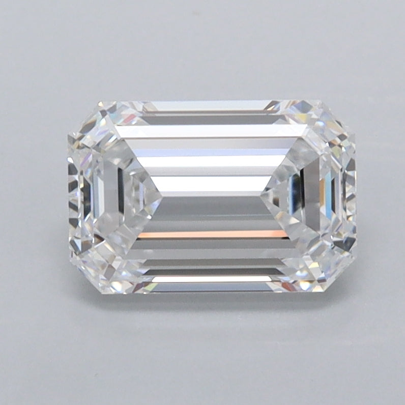 1.38 Carat Emerald Shaped, Ideal Cut, D Color, FL Clarity, IGI Certified Lab Grown Diamond