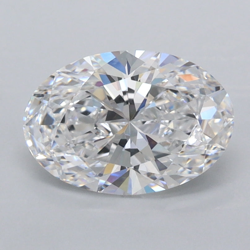1.46 Carat Oval Shaped, Ideal Cut, D Color, FL Clarity, IGI Certified Lab Grown Diamond