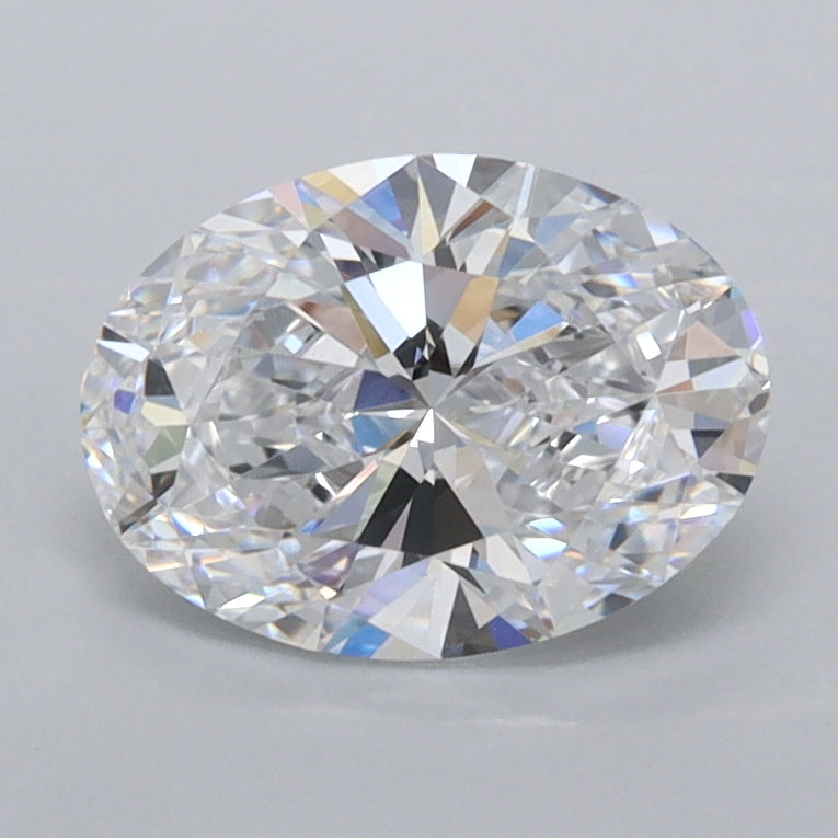 1.29 Carat Oval Shaped, Ideal Cut, D Color, FL Clarity, IGI Certified Lab Grown Diamond