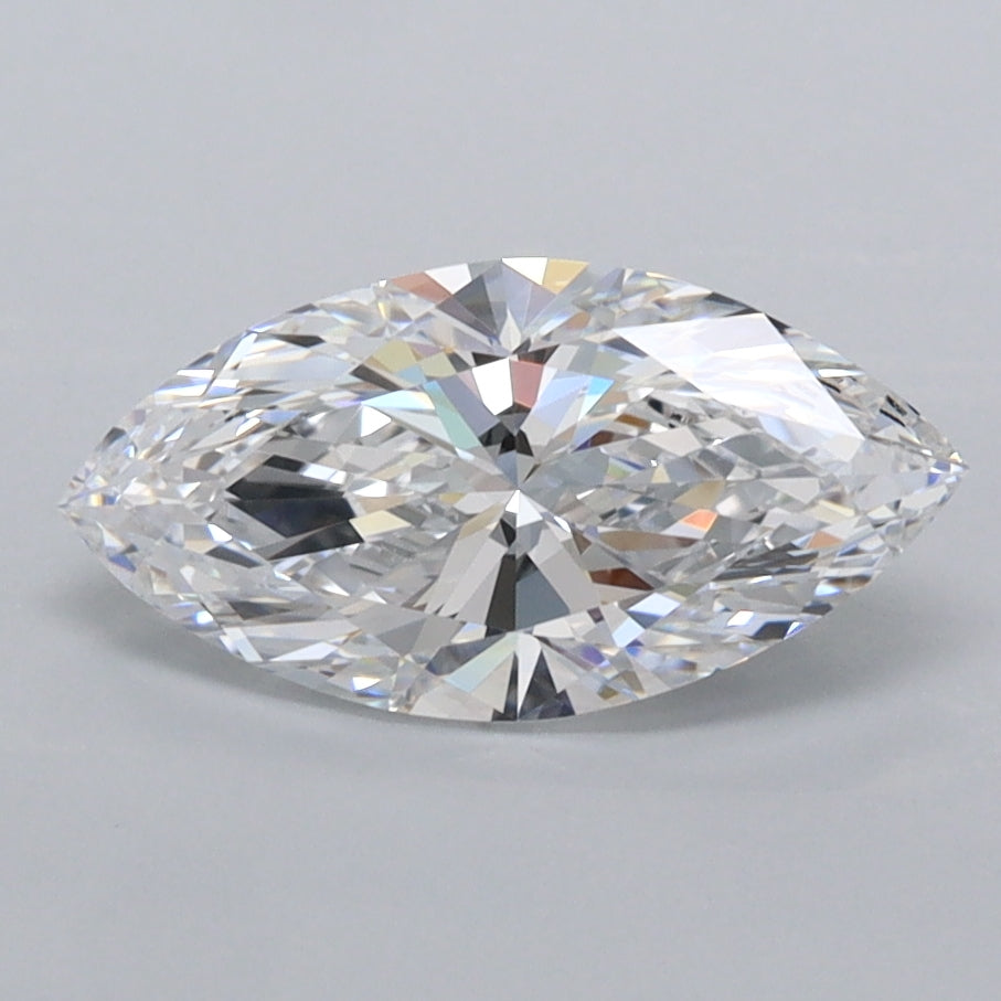 1.27 Carat Marquise Shaped, Ideal Cut, D Color, FL Clarity, IGI Certified Lab Grown Diamond