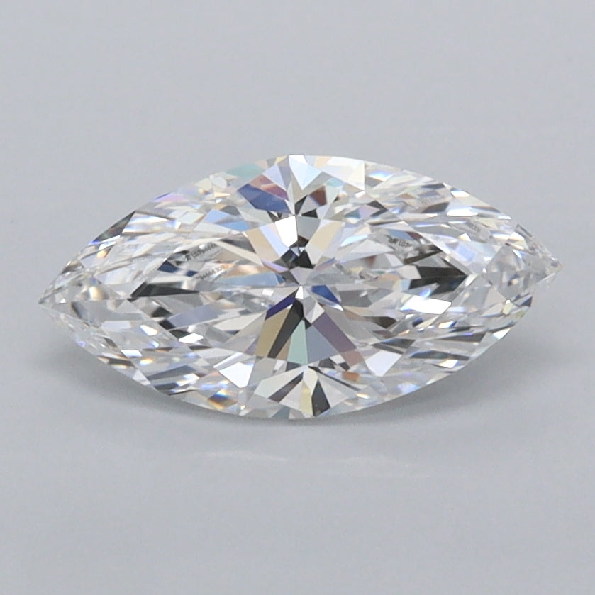 0.91 Carat Marquise Shaped, Ideal Cut, D Color, IF Clarity, IGI Certified Lab Grown Diamond