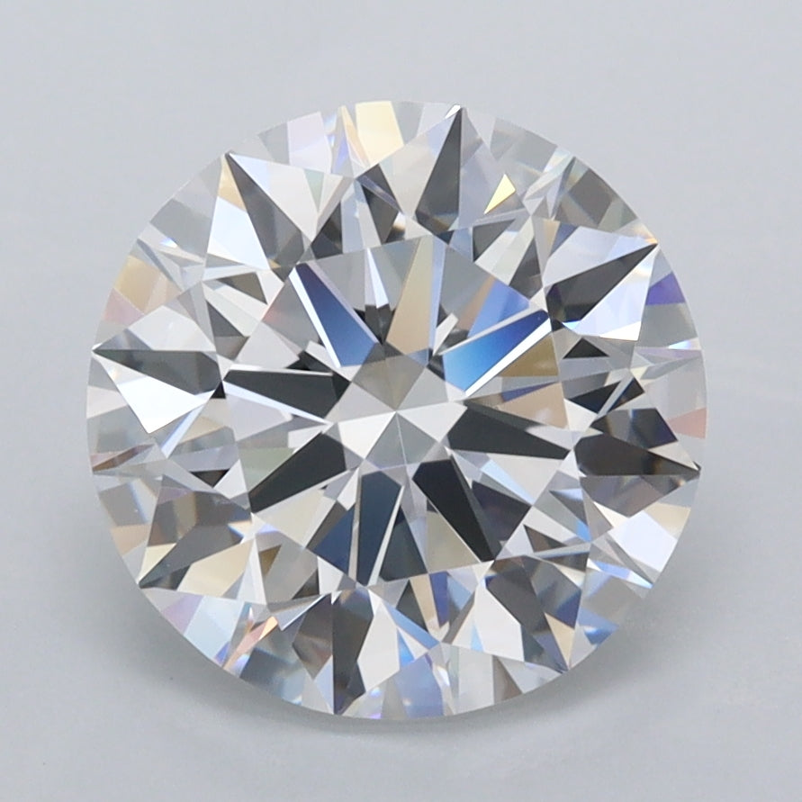 3.16 Carat Round Shaped, Ideal Cut, D Color, FL Clarity, IGI Certified Lab Grown Diamond