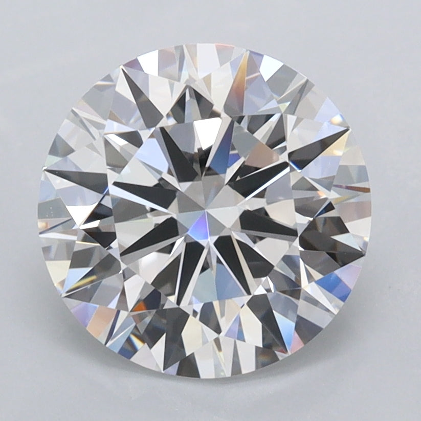 2.54 Carat Round Shaped, Ideal Cut, D Color, FL Clarity, IGI Certified Lab Grown Diamond