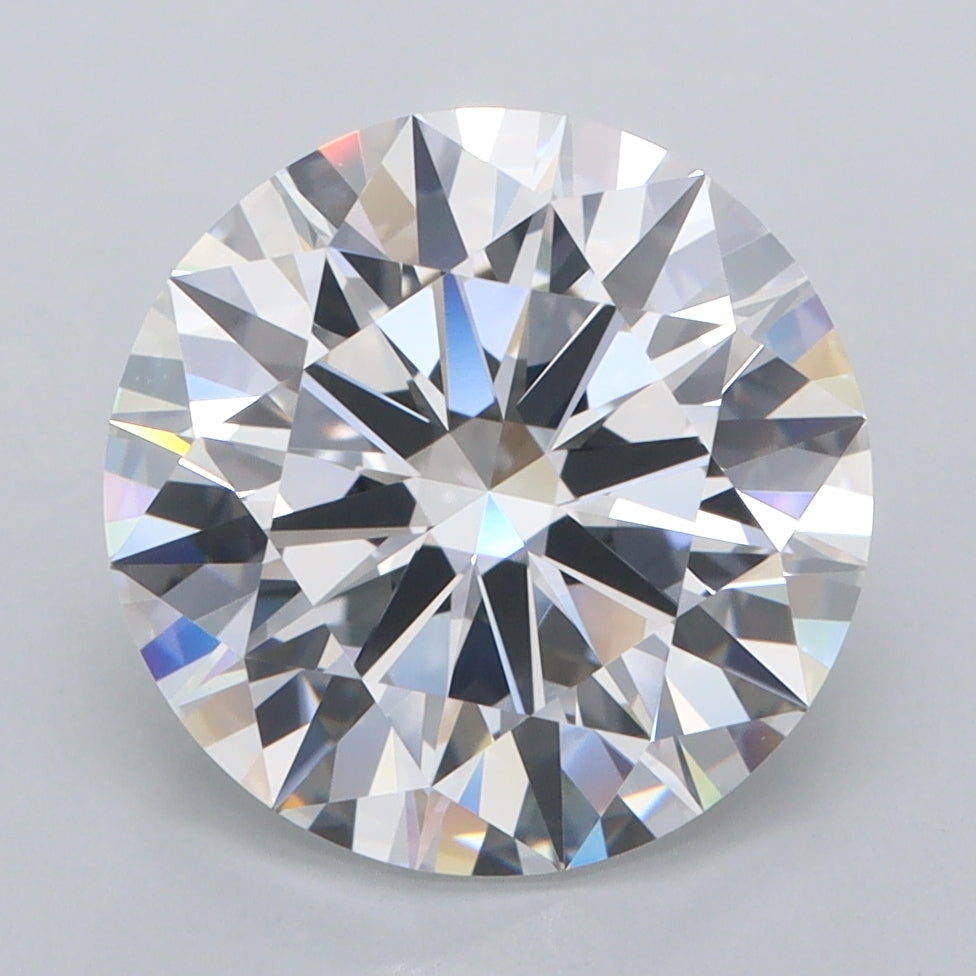 3.76 Carat Round Shaped, Ideal Cut, D Color, FL Clarity, IGI Certified Lab Grown Diamond