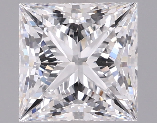 1.53 Carat Princess Shaped, Ideal Cut, D Color, VVS2 Clarity, IGI Certified Lab Grown Diamond