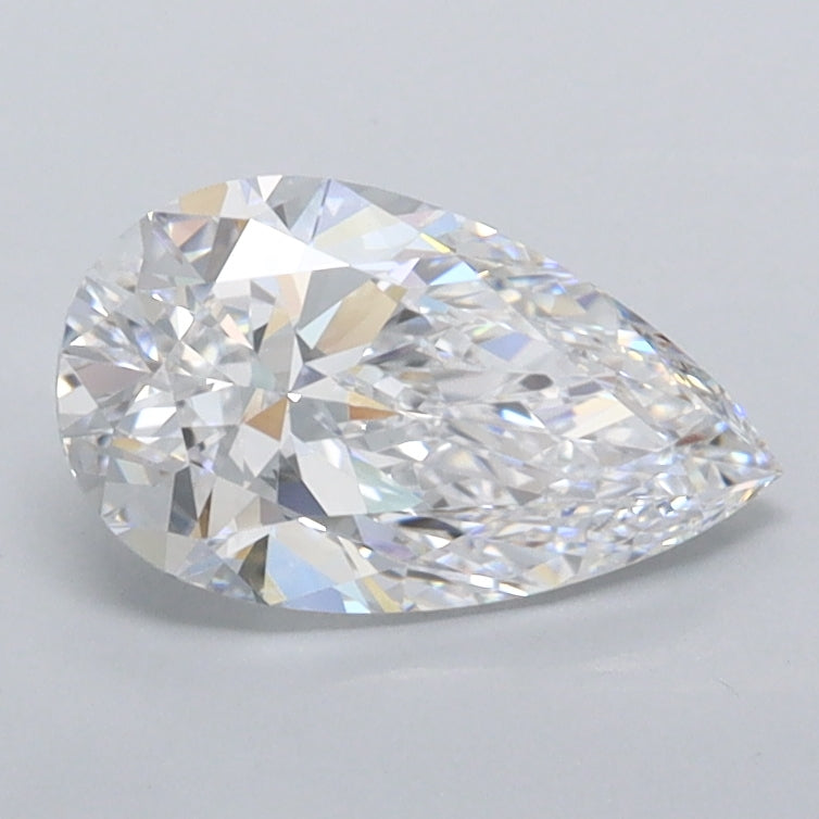 1.03 Carat Pear Shaped, Ideal Cut, D Color, FL Clarity, IGI Certified Lab Grown Diamond