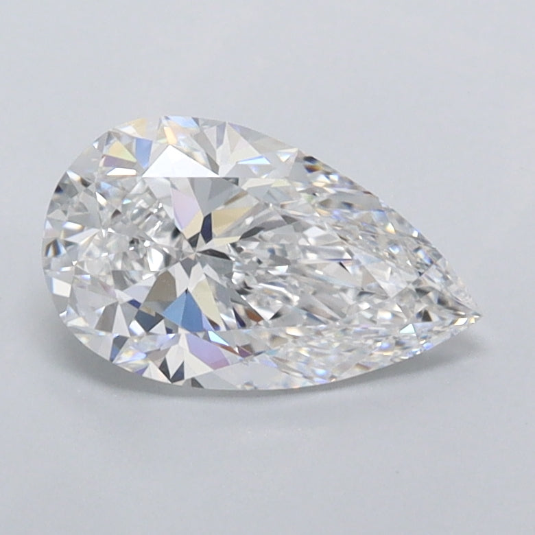 0.94 Carat Pear Shaped, Ideal Cut, D Color, FL Clarity, IGI Certified Lab Grown Diamond