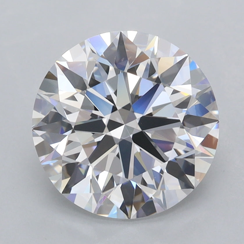 2.57 Carat Round Shaped, Ideal Cut, D Color, FL Clarity, IGI Certified Lab Grown Diamond