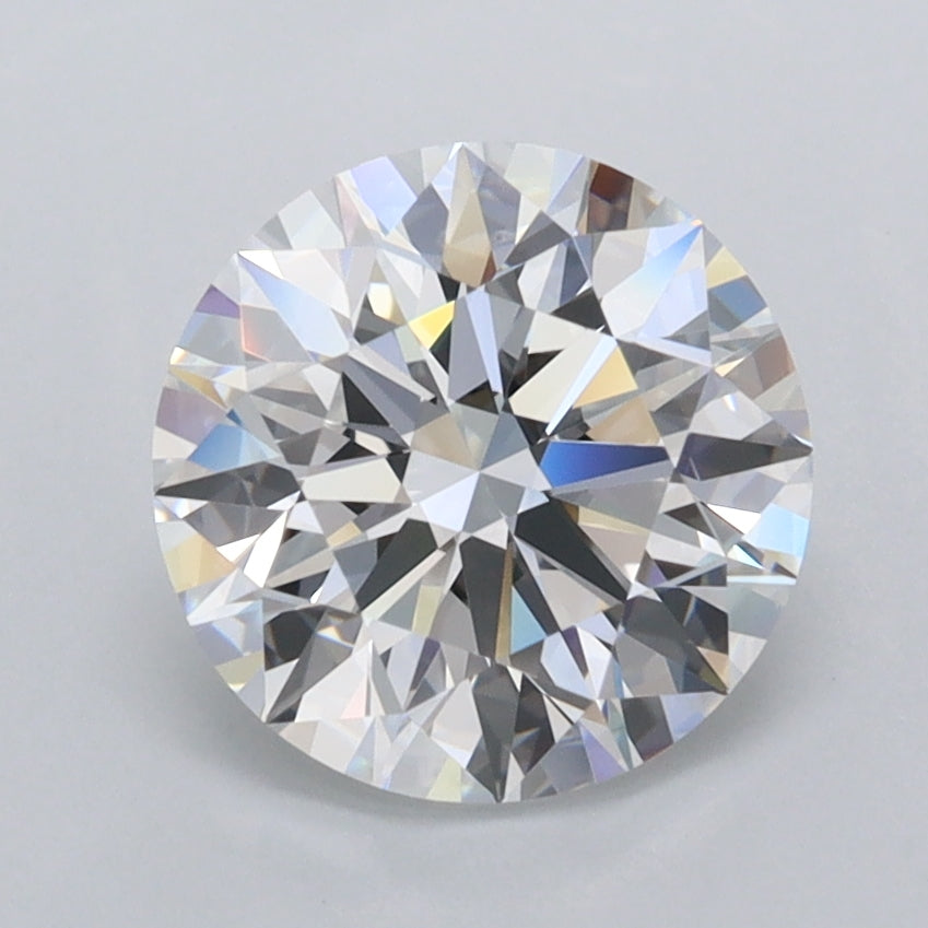 2.10 Carat Round Shaped, Ideal Cut, D Color, FL Clarity, IGI Certified Lab Grown Diamond