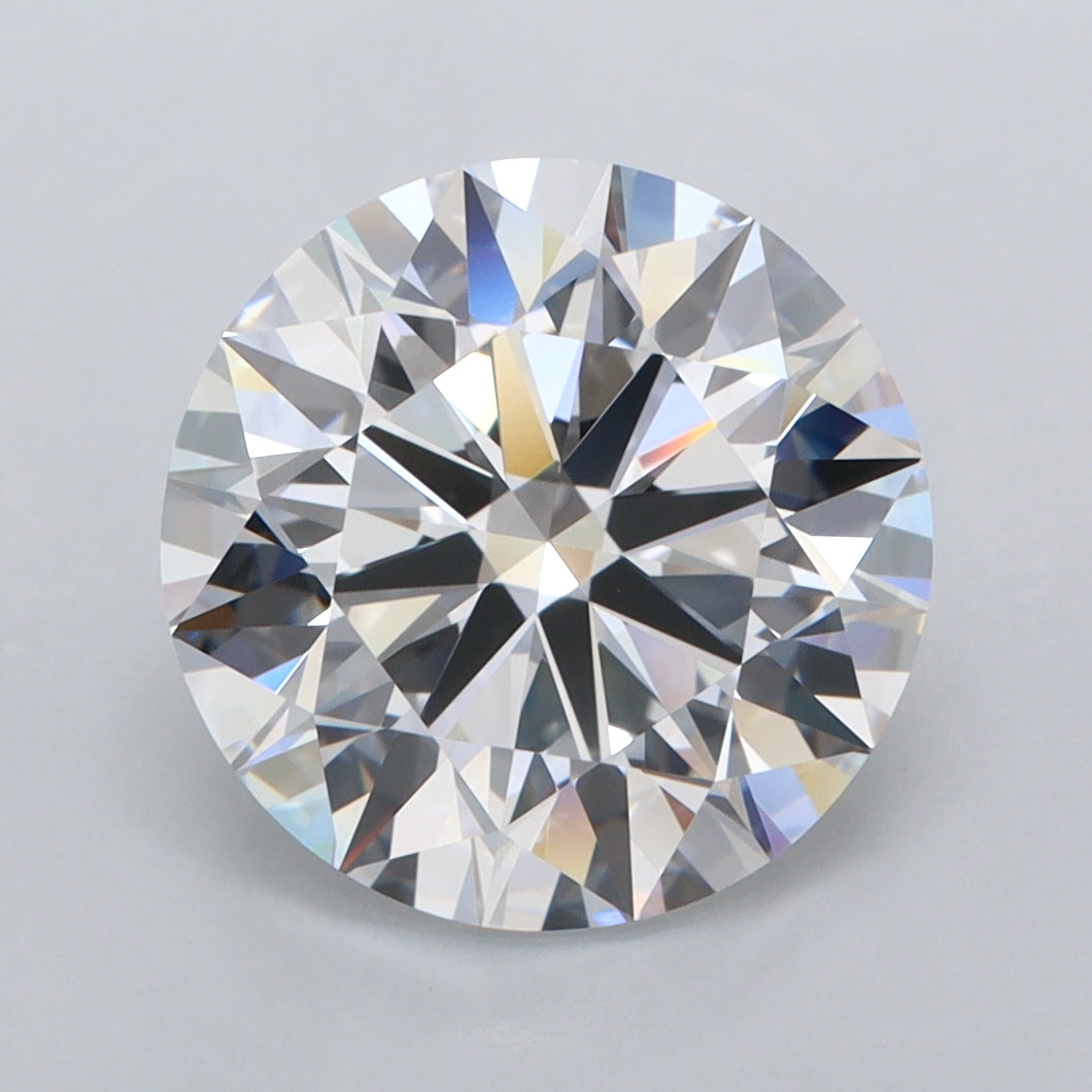 3.94 Carat Round Shaped, Ideal Cut, D Color, FL Clarity, IGI Certified Lab Grown Diamond