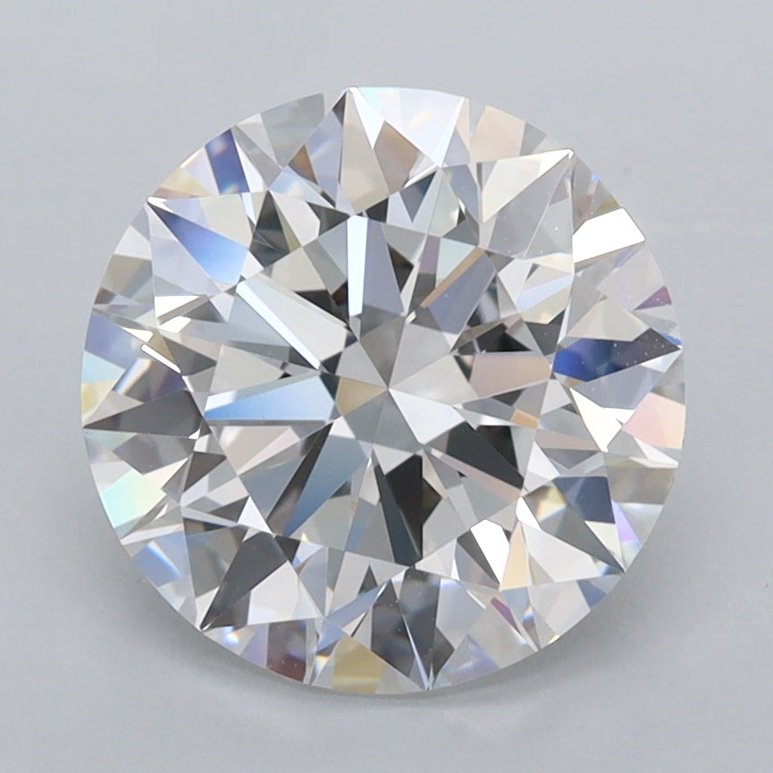 2.92 Carat Round Shaped, Ideal Cut, D Color, FL Clarity, IGI Certified Lab Grown Diamond