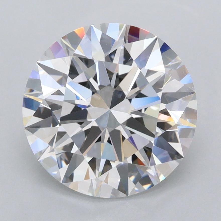3.12 Carat Round Shaped, Ideal Cut, D Color, FL Clarity, IGI Certified Lab Grown Diamond