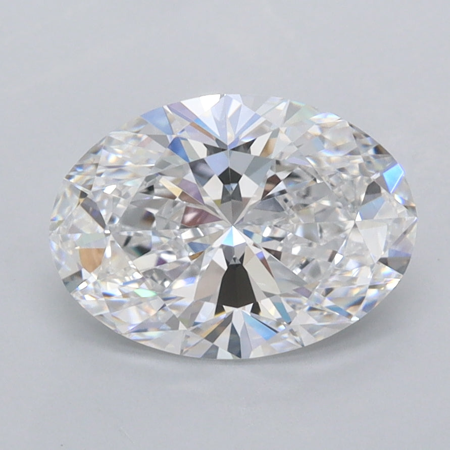 1.90 Carat Oval Shaped, Ideal Cut, D Color, FL Clarity, IGI Certified Lab Grown Diamond