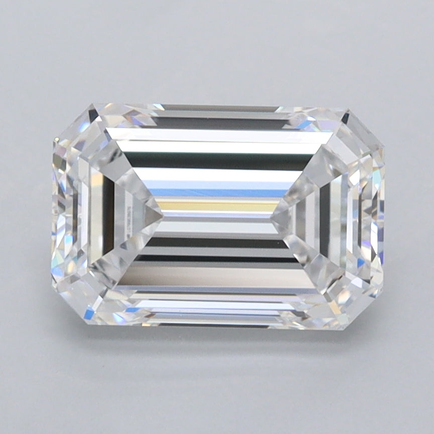 2.15 Carat Emerald Shaped, Ideal Cut, D Color, FL Clarity, IGI Certified Lab Grown Diamond