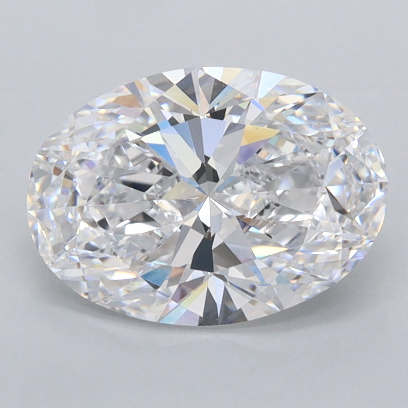 2.05 Carat Oval Shaped, Ideal Cut, D Color, FL Clarity, IGI Certified Lab Grown Diamond