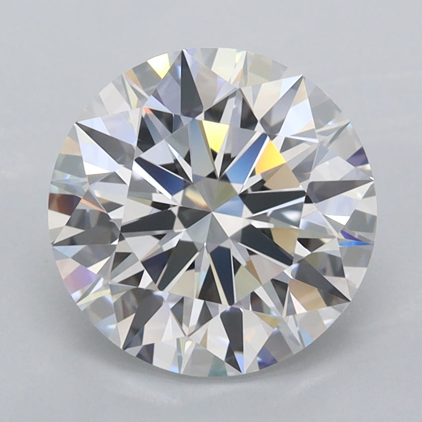 2.55 Carat Round Shaped, Ideal Cut, D Color, FL Clarity, IGI Certified Lab Grown Diamond
