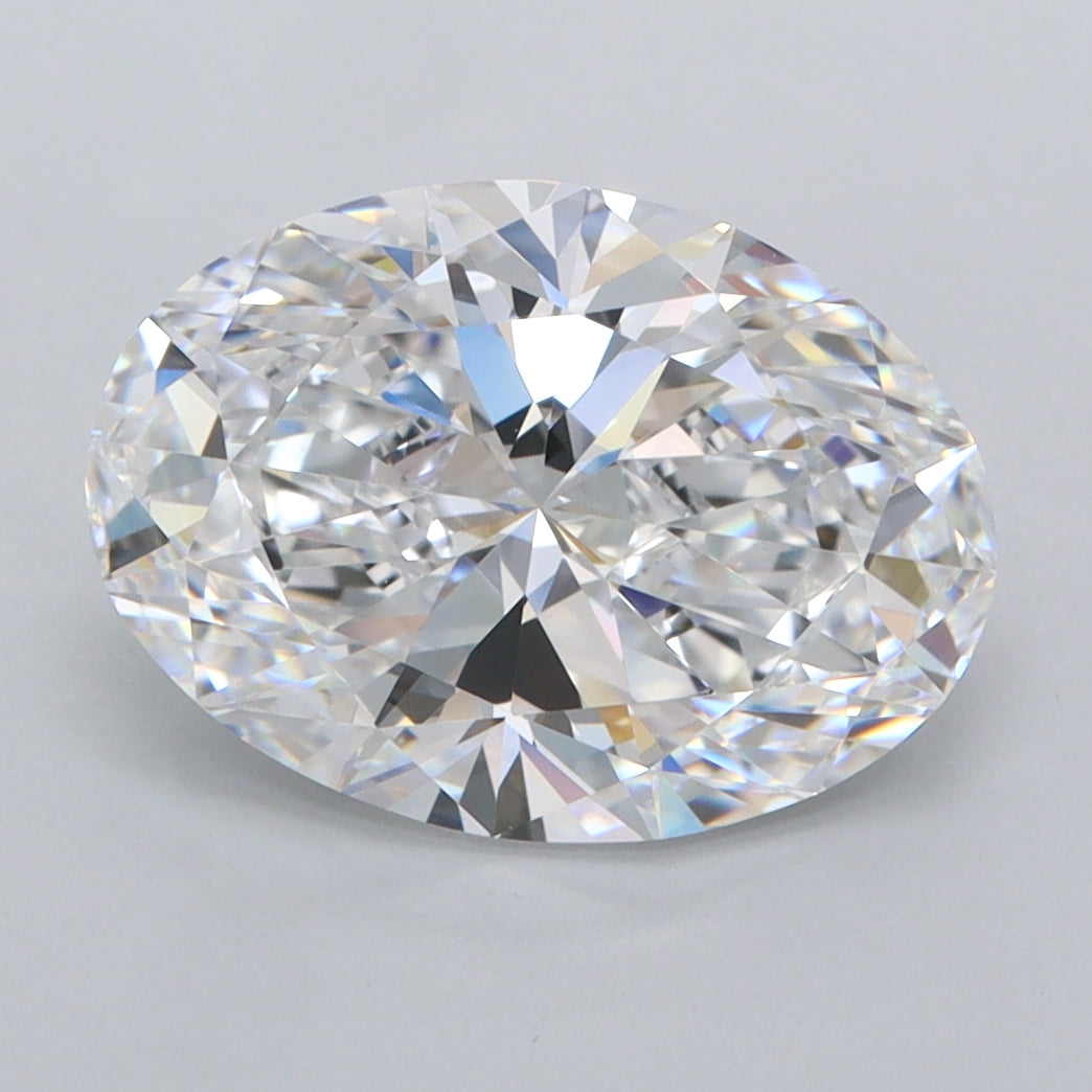 3.34 Carat Oval Shaped, Ideal Cut, D Color, FL Clarity, IGI Certified Lab Grown Diamond